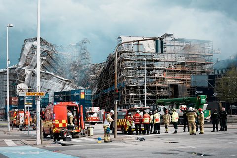 Die alte Börse – Kopenhagens ältestes Gebäude in Schutt und Asche