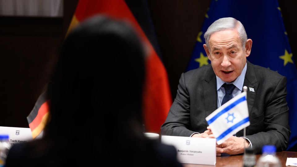 Benjamin Netanjahu sprach in seinem Amtssitz mit Annalena Baerbock