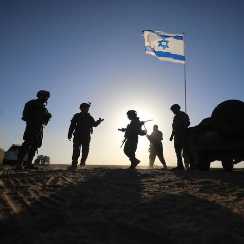 Israelische Soldaten im Einsatz in der Nähe des Gazastreifens
