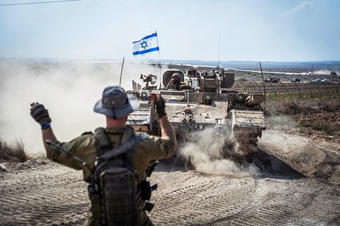 Israelische Soldaten im Einsatz in der Nähe des Gazastreifens