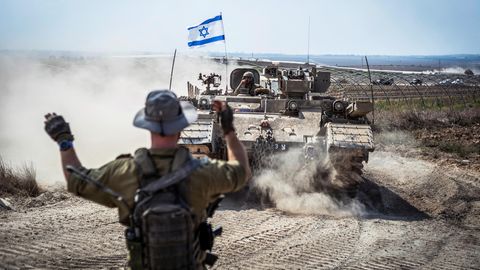 Israelische Soldaten im Einsatz in der Nähe des Gazastreifens