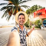 Junger Tourist in Albanien