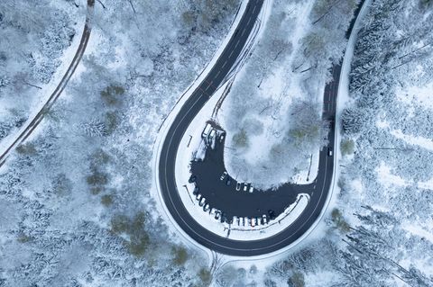 Der Taunus in Hessen erlebte am Wochenende wie viele weitere Teile Deutschlands Winterwetter.