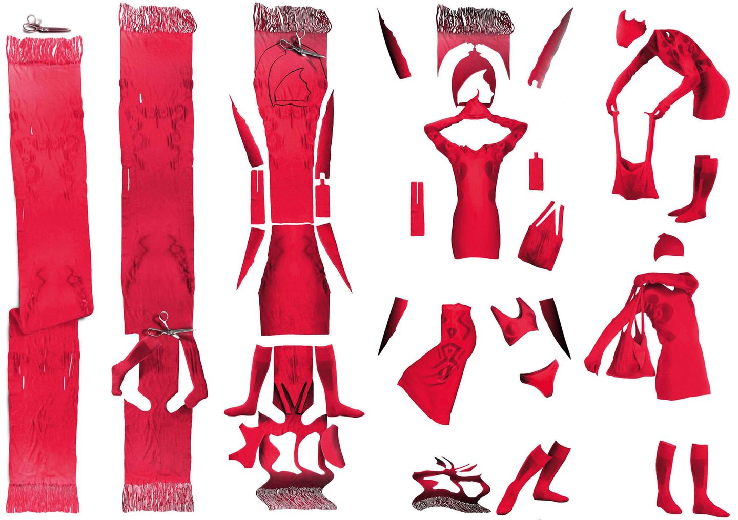 Illustration des Schlauchschals