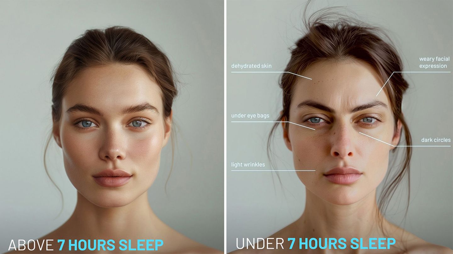 AI simulation: Study: What too little sleep can do to our skin – “smooth becomes wrinkled”