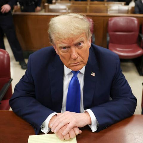 Donald Trump am Montag im Gerichtssaal in New York