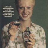 Dass das Verhältnis zum Alkohol vor 50 Jahren oftmals noch ein anderes war, beweist diese Jägermeister-Werbung. "Ich trinke Jägermeister, weil die Versicherung nun doch den Kotflügel bezahlt."