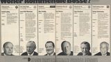 Das Who-is-who der deutschen Wirtschaft: Die Spitzen von Volkswagen, Krupp, Grundig, Bayer, Mannesmann, Quelle und anderen Unternehmen im Direktvergleich. Herkunft, Ausbildung, Posten, Hobbys, Verdienst. Und zwischendrin: "Die Top-Manager behaupten: Eine Frau kann unseren Posten nicht ausfüllen."