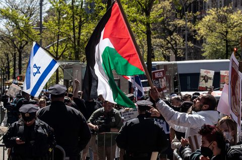 Protest gegen Israel an der Columbia University in New York