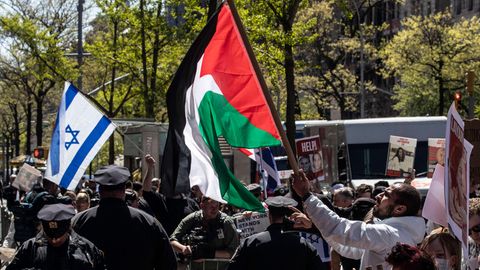 Protest gegen Israel an der Columbia University in New York