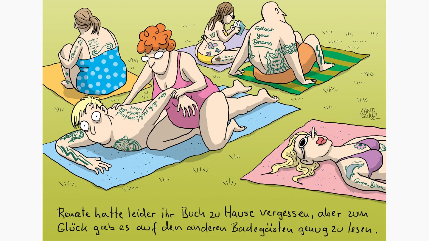 stern-Zeichnerin: Buch-stäblich lustig – Cartoons von Dorthe Landschulz
