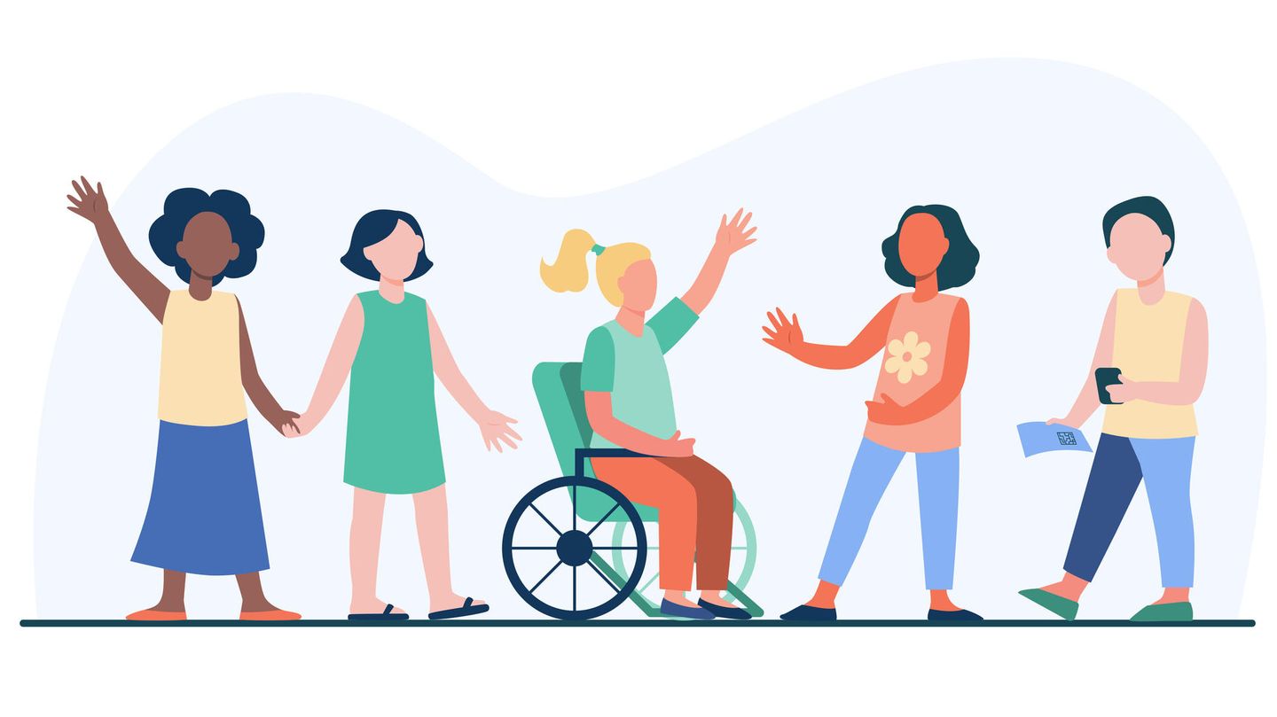 Abbildung mehrerer Personen unterschiedlicher ethnischer Zugehörigkeit