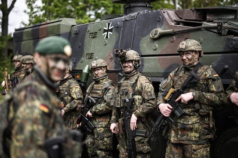 Veteranentag für Deutsche Soldaten, wie diese in der Julius-Leber-Kaserne in Berlin