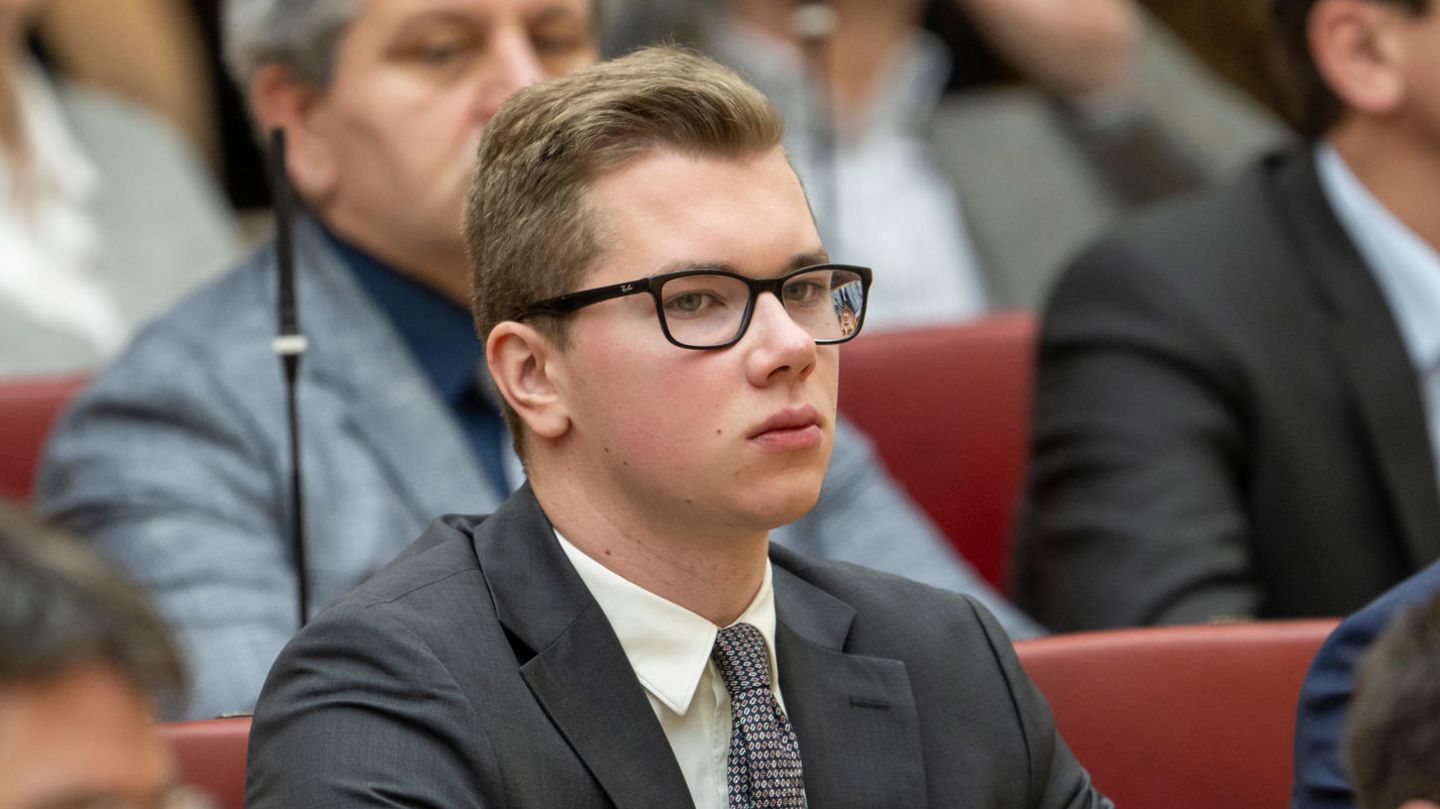 Der junge AfD-Abgeordnete Daniel Halemba im Bayerischen Landtag