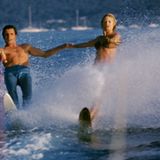 Gunther Sachs und Brigitte Bardot 1966 beim Wasserski