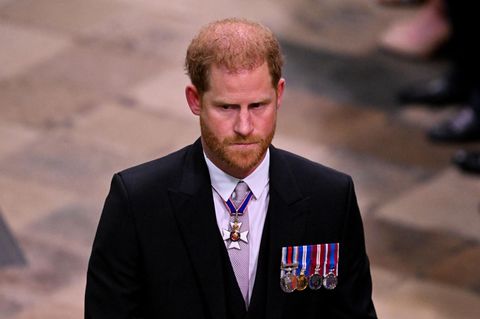 Prinz Harry am im Mai vergangenen Jahres bei der Krönung seines Vaters.
