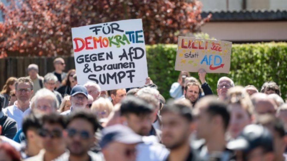 Protest gegen AfD-Veranstaltung in Donaueschingen