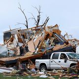 Omaha, Nebraska: Nichts außer einem Trümmerhaufen ist von diesem Haus übriggeblieben