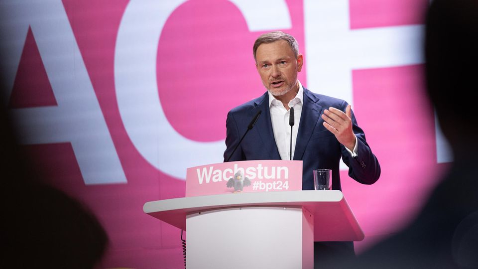 Christian Lindner spricht auf dem 75. Bundesparteitag der FDP
