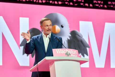 Christian Lindner spricht auf dem 75. Bundesparteitag der FDP