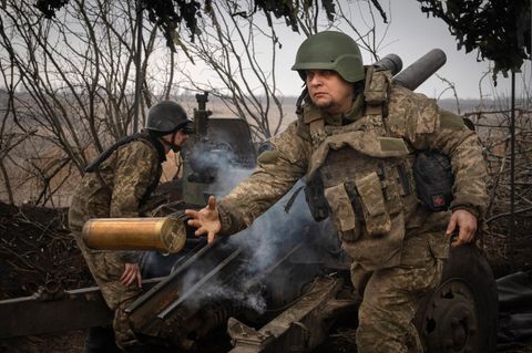 Soldaten der 71. Brigade im Raum von Awdijiwka 