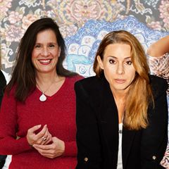 Die vier Deutsch-Iranerinnen Nargess Eskandari-Grünberg, Isabel Abedi, Natalie Amiri und Leyla Piedayesh