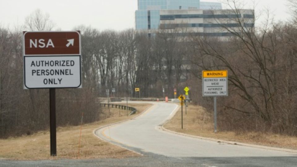 Einfahrt zum NSA-Hauptquartier in Fort Meade, Maryland