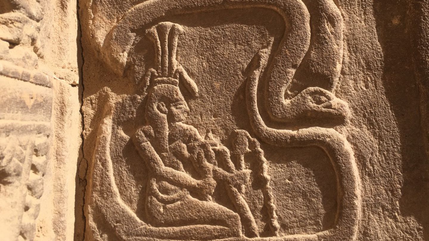 Ägypten Relief der Gottheit Hapi