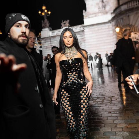 Kim Kardashian, unterwegs bei der Haute-Couture-Show von Maison Margiela in Paris