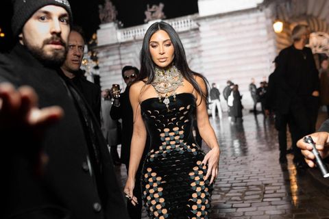 Kim Kardashian, unterwegs bei der Haute-Couture-Show von Maison Margiela in Paris