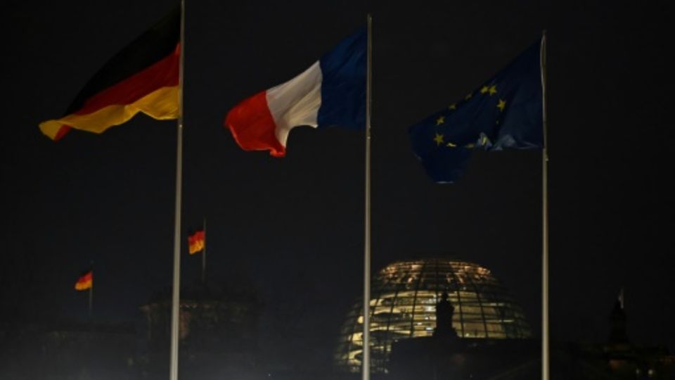 Flaggen Deutschlands, Frankreichs und der EU