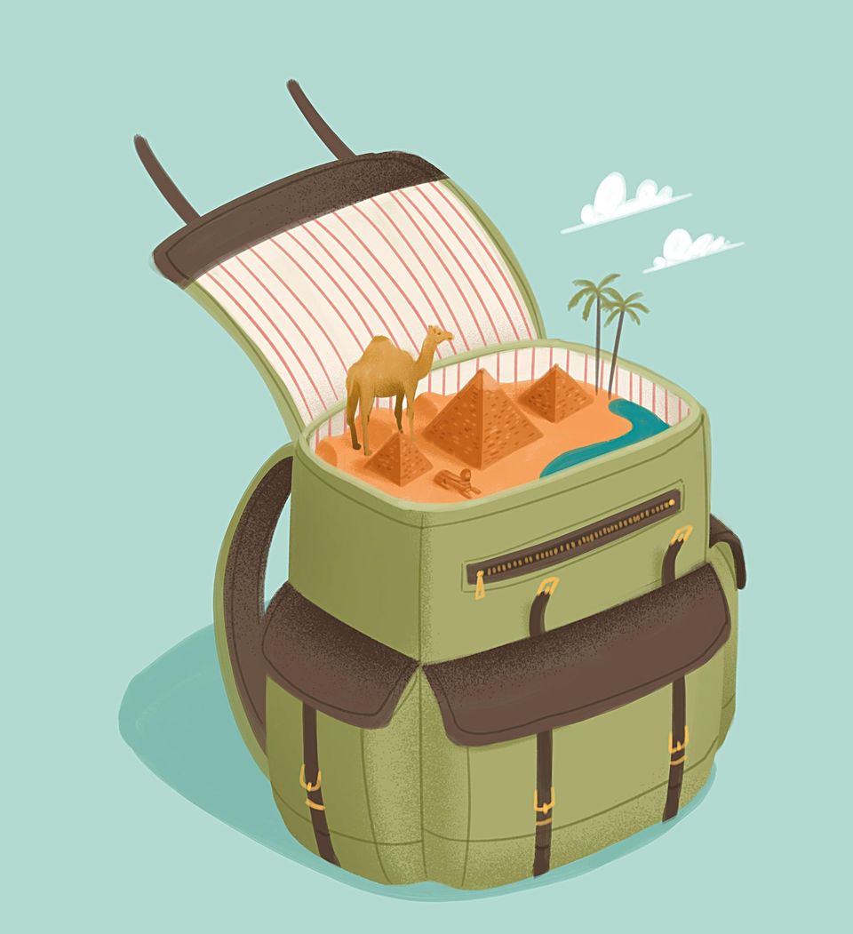 Illustration zum Reiseziel Ägypten Illustration zum Reiseziel Ägypten