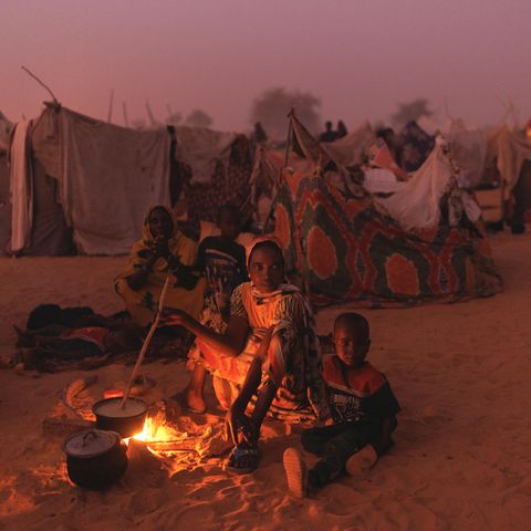 Flüchtlinge aus Darfur im Lager von Adre im Tschad