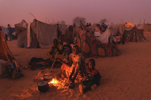 Flüchtlinge aus Darfur im Lager von Adre im Tschad