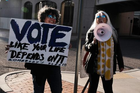 Demonstranten in Tucson, Arizona