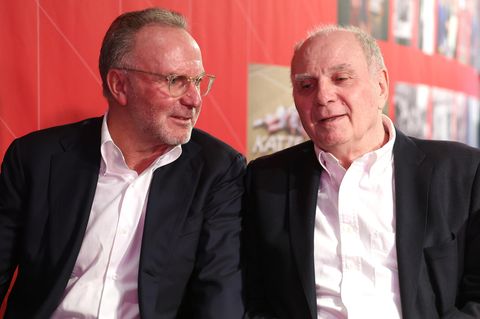 Karl-Heinz Rummenigge und Uli Hoeneß vom Aufsichtsrat des FC Bayern München
