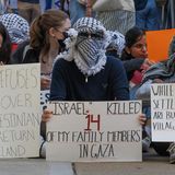 Proteste an der George Washington University in Washington Mitte April