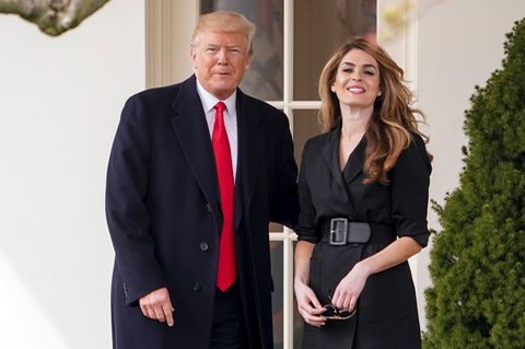 Donald Trump mit seiner einstigen Vertrauten und Kommunikationschefin Hope Charlotte Hicks, hier im Jahr 2018 im Weißen Haus