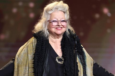 Hanna Schygulla bei ihrer Dankesrede