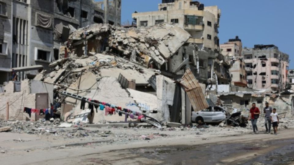 Zerstörte Häuser in der Stadt Gaza