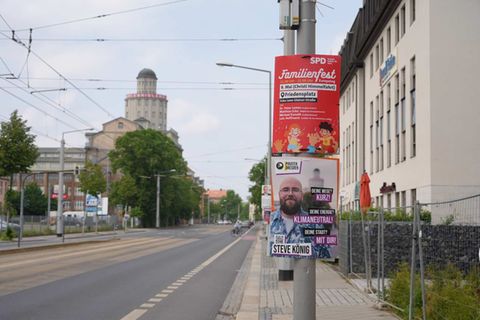 Auf dieser Strasse in Dresden-Striesen wurde der Matthias Ecke beim Plakatieren von noch Unbekannten attackiert