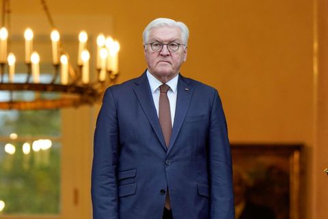 Frank-Walter Steinmeier beim Empfang zum Mittagessen für afrikanische Staats- und Regierungschefs