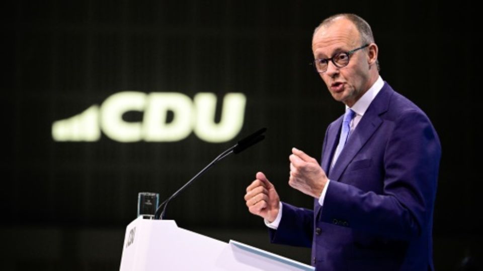 CDU-Chef Merz beim Parteitag