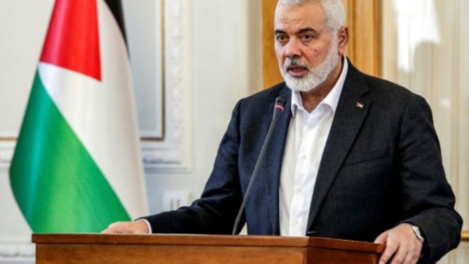 Hamas-Chef Ismail Hanija im März in Teheran