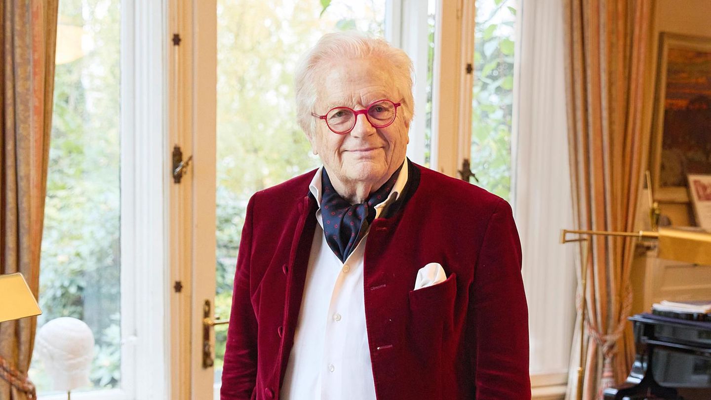 Justus Frantz, 79, zu Hause in Hamburg