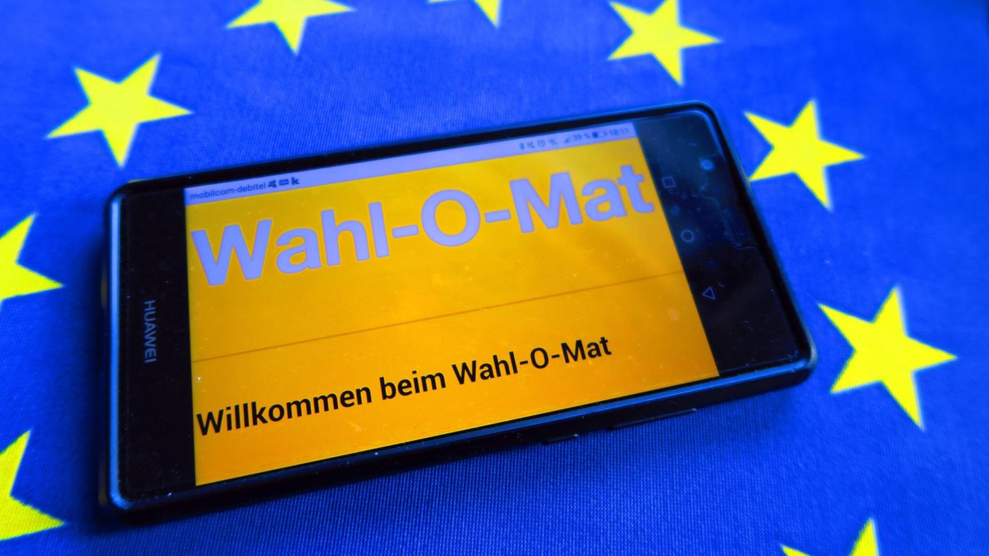 Wahl-O-Mat auf einem Handy