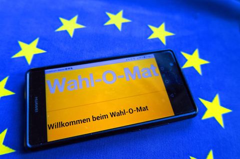 Wahl-O-Mat auf einem Handy