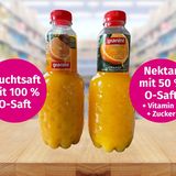 Granini "Trinkgenuss" – alte und neue Flasche