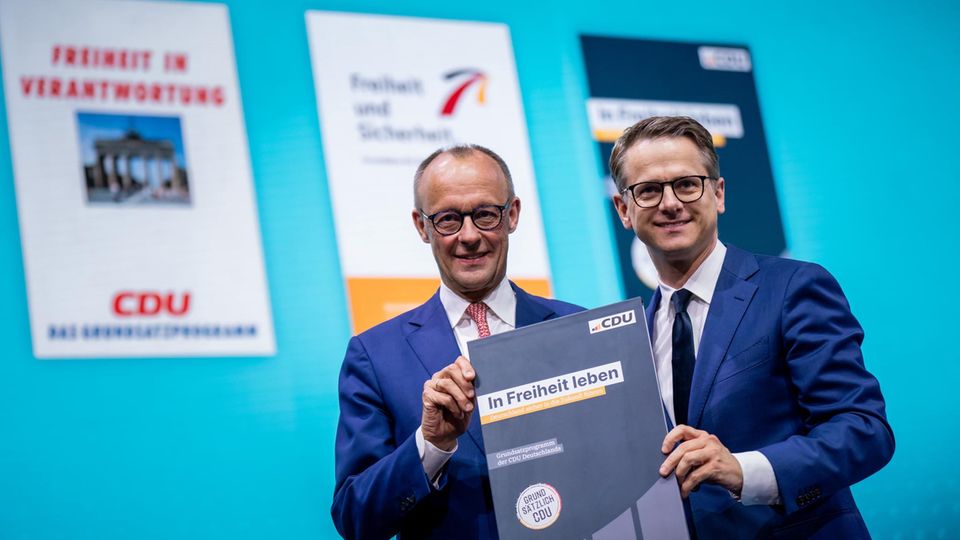 Merz und Linnemann präsentieren das neue Grundsatzprogramm der CDU
