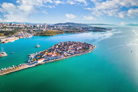 Blick auf Vranjic in Kroatien
